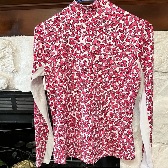 Tail White Label Hearts Pullover Pink and White Long Sleeve Top Size XS - Picture 4 of 12